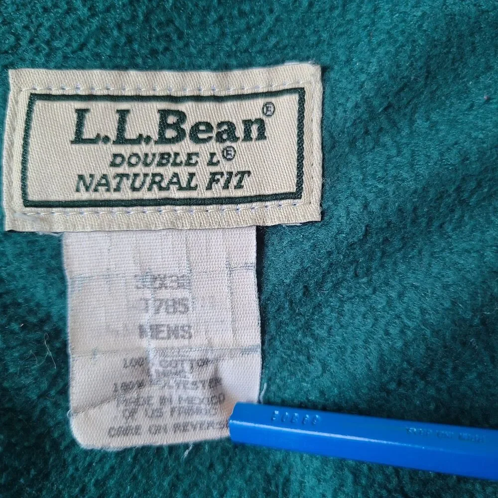 L.L.Bean Double L Natural Fit Fleece Lined Jeans Mens 34x29 Blue Straight Denim